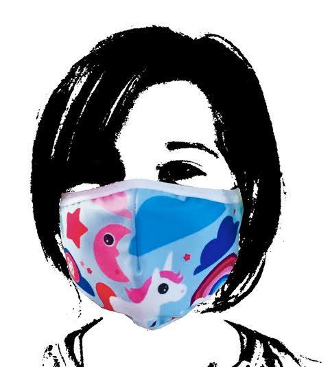 Mascherina bambina ad uso civile / sportivo lavabile - 100% Made in Italy